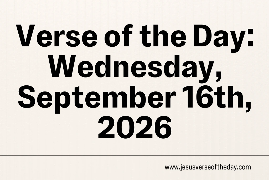 Verse of the Day September 16 2026